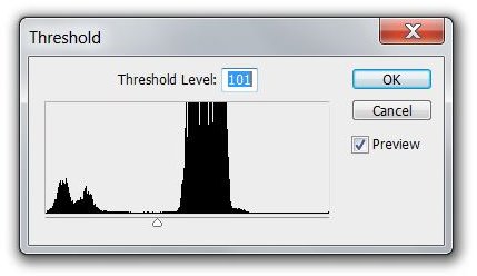 Finding the ideal balance of black to white with the Threshold Slider