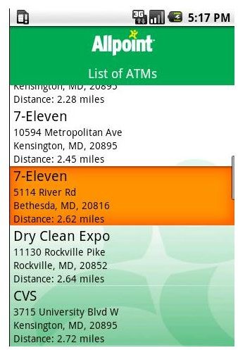 Android Apps to Find a Free ATM Machine