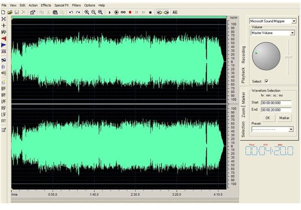 ExpStudio Audio Editor Interface