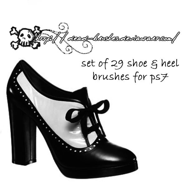 29 shoe brushes for Phtoshop 7 and above by dead brushes