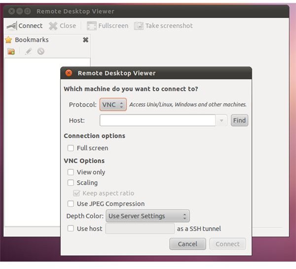 Connecting to a Remote Linux desktop on Ubuntu.