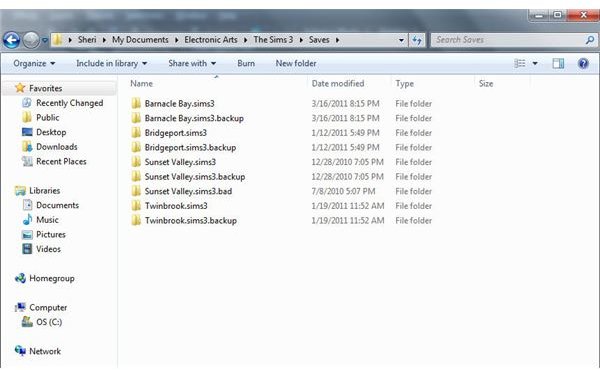 sims 3 save file location