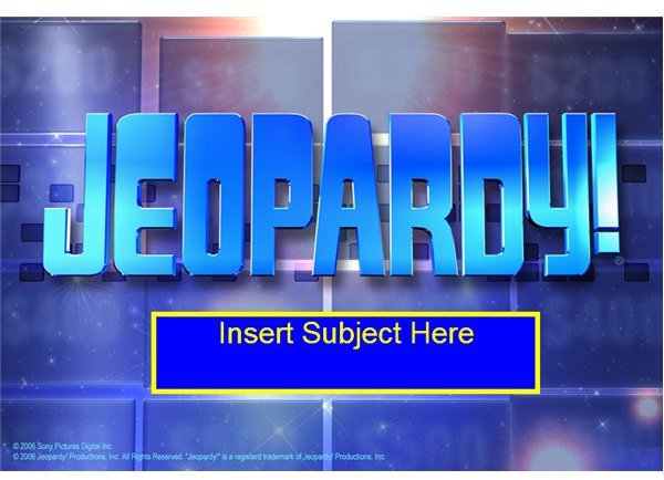 Interactive Whiteboard Games: Jeopardy!