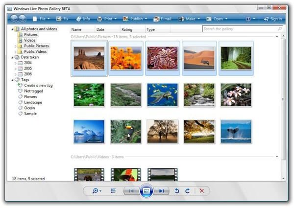 Online Photograph Storage and Management with Windows Live Photo Gallery - Top Online Photograph Software