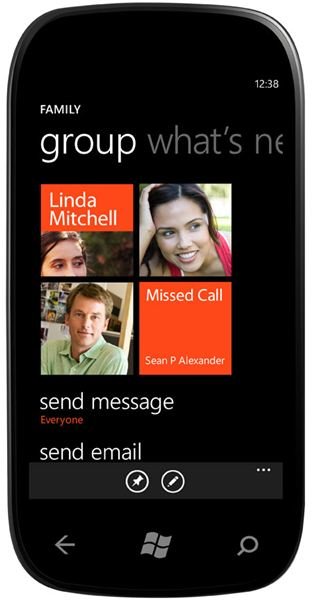 Group contacts in Windows Phone 7 Mango