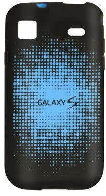 Silicone Gel Case (Galaxy S Dot Matrix Design) Blue & Black
