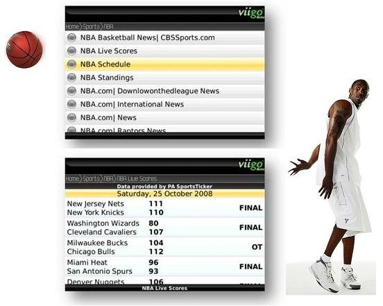 The Best NBA App for Blackberry: Viigo Lets You Get Scores, Schedules, and Standings on Your Phone