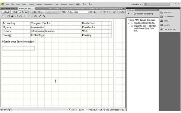 Spry Repeat List with Data Set 