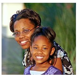 A mother and her daughter.