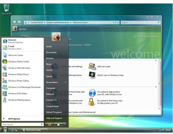 Windows Operating System Comparison - Windows Vista