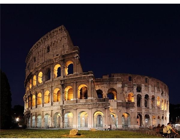 Colosseum at night - wide angle