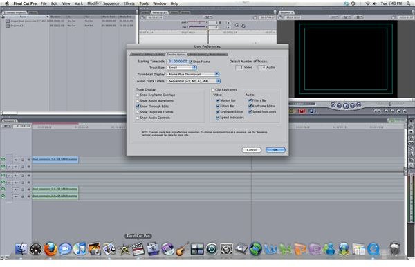 final cut pro editing timebase setting