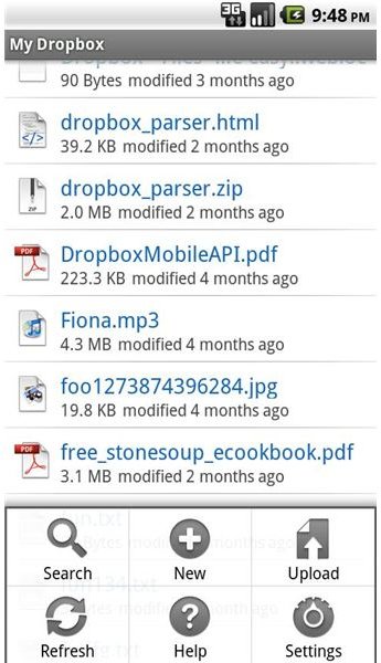 dropbox android app