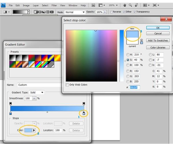 Selecting your Gradient Colors