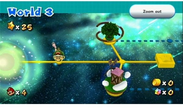 Rather Than Featuring a Huge Hub World Like in Previous Installments, Progression in Mario Galaxy 2 is Made Primarily Through a Map System