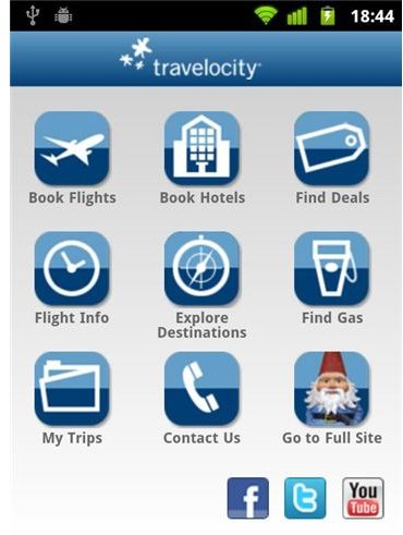 Travelocity Main Page