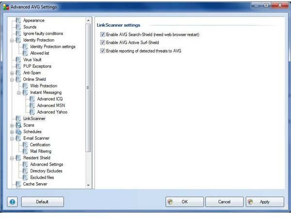Figure 6 - AVG Internet Security - LinkScanner