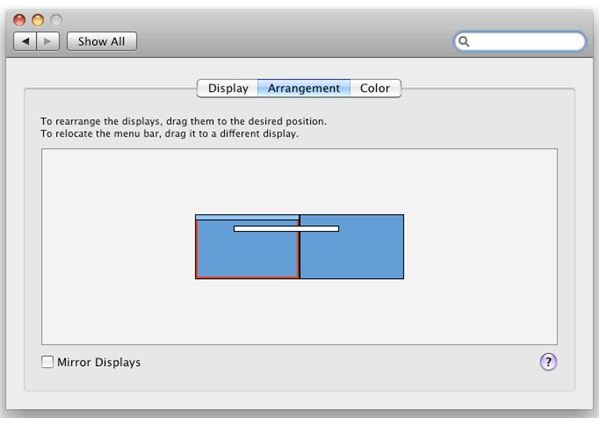 iMac Dual Screens: Display Properties