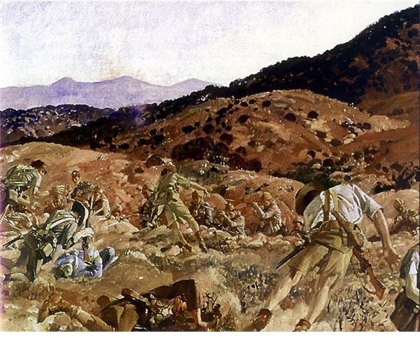 761px-The charge of the 3rd Light Horse Brigade at the Nek 7 August 1915
