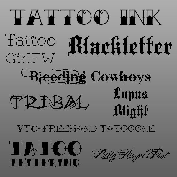 font for tattoos lettering