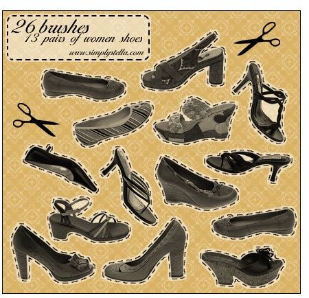 Shoes 13 pairs 26 brushes by thinkpastel