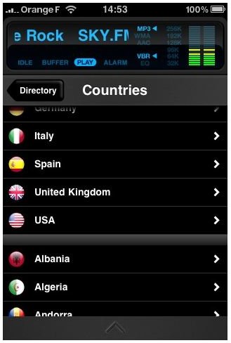 allradio Internet radio app for the iPhone