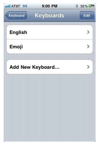 Emoji keyboard enabled