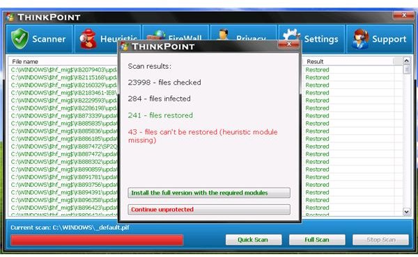 Removing Fake MSE Trojan ThinkPoint Antivirus