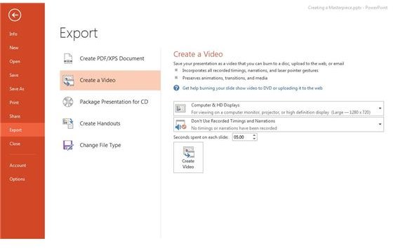 How to Save Your Powerpoint Presentation as a Video & Share in MS PowerPoint 2013