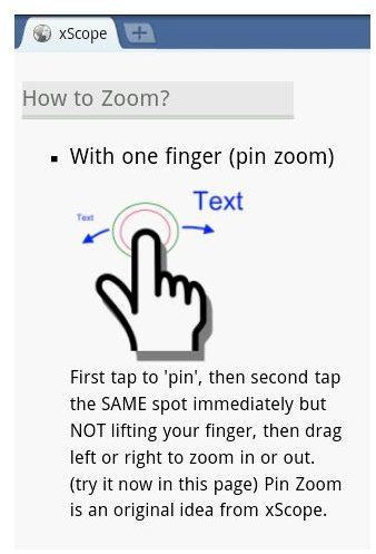 One Finger Zoom