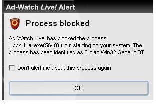 Realtime protection by Ad-ware on Trial spyware program