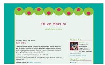Blogger Background, Olive Martini