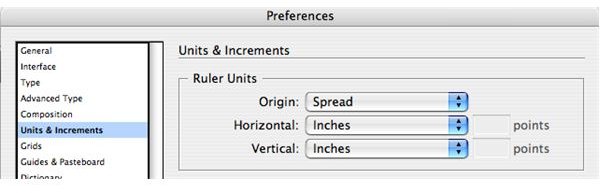 setting measurements in preferences