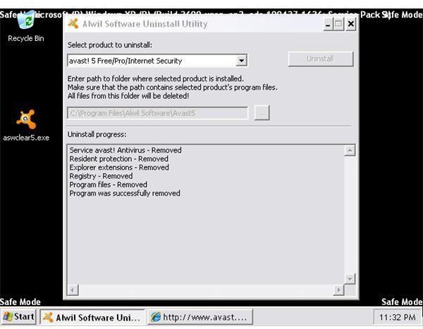 Avast Removed Using its Uninstall utility