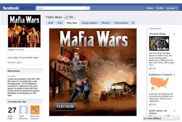 Facebook Mafia Wars Game