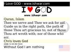 I Love God - Blackberry Quran app