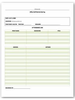 Favorite Picks: Microsoft Word Meeting Minute Templates