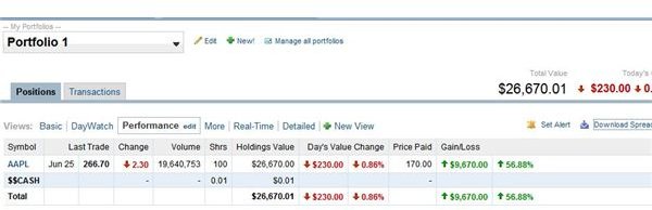 download yahoo finance portfolio