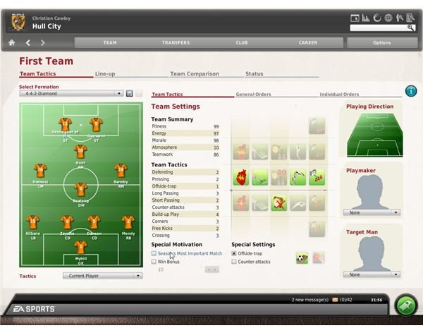 Advanced Tactics in FIFA Manager 10