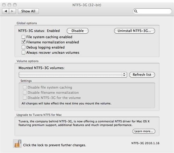 NTFS-3G Windows and Mac file sharing