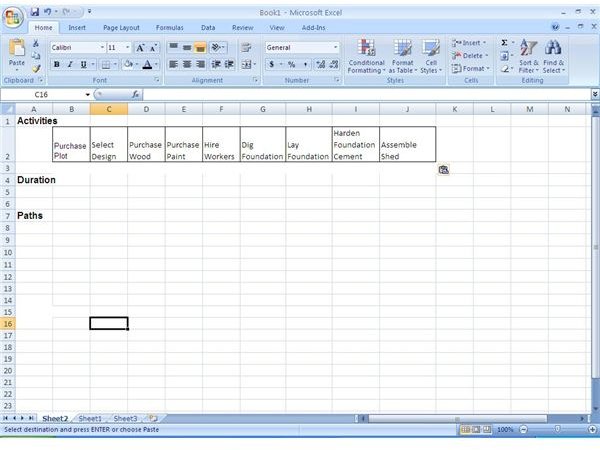 Learn to create a critical path template in Excel