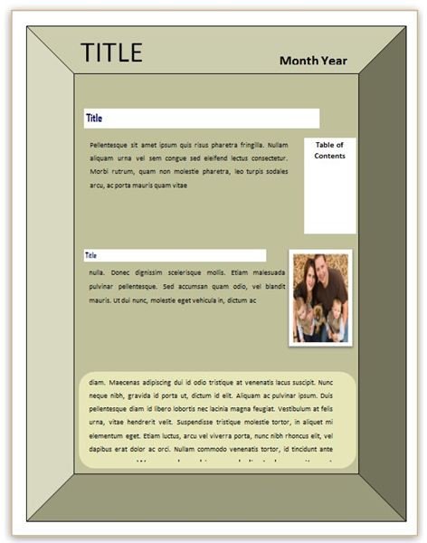 Picture Frame Newsletter