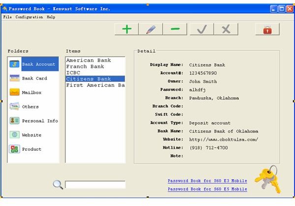 computer password book