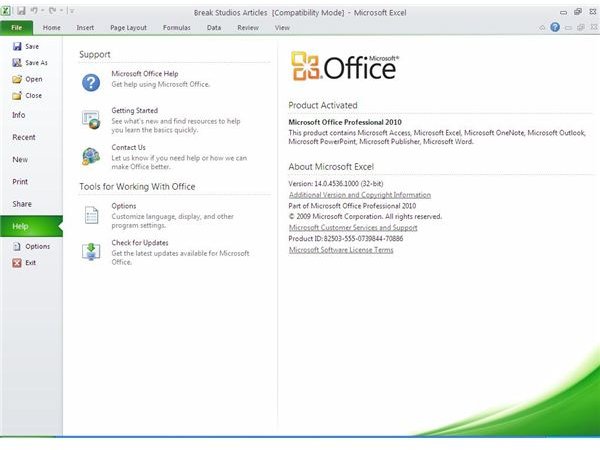 Help for an Office 2010 Activation Error