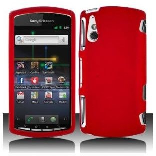 Red Hard Plastic Rubberized Case Cover