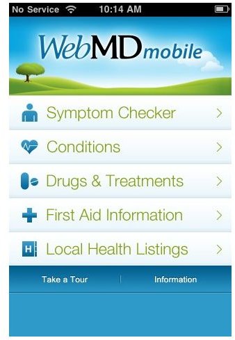 WebMD Screenshot