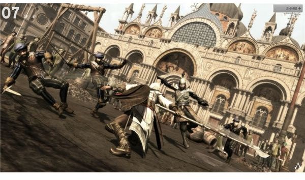 Ezio Auditore di Firenze gets all kinds of cool weapons in Assassins Creed 2