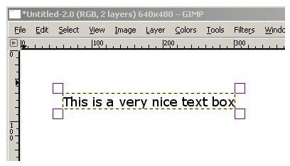 stop gimp font box