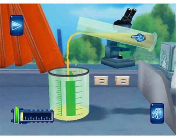 Science Papa has a cartoon-like presentation that includes a laboratory full of useful equipment