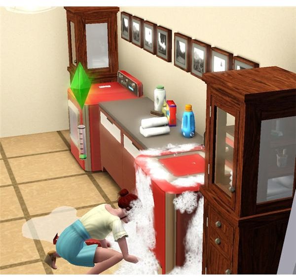 The Sims 3 Fixing Broken Washing Machine